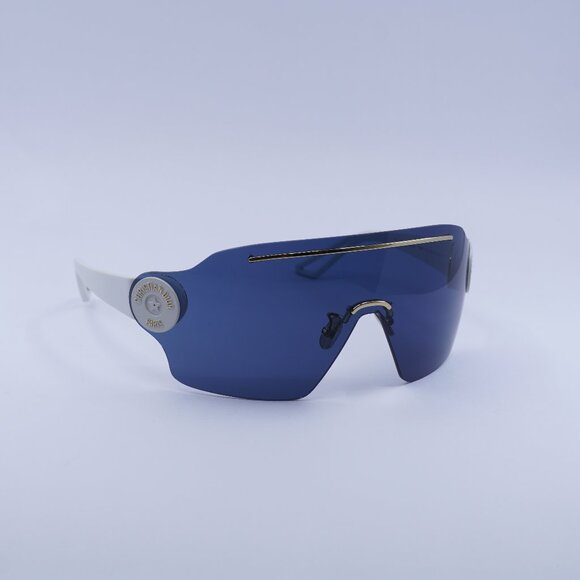 🕶️ New Dior DIORPACIFIC M1U 96B0 Sunglasses - Gold/White Frame, Blue Lenses - Picture 1 of 11